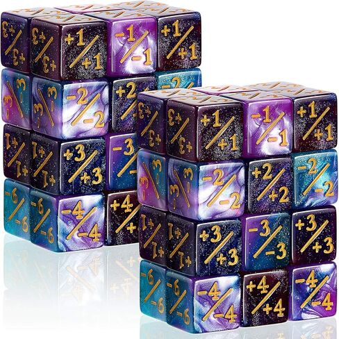 48 Pieces Dice Counters Token Dice D6 Dice Cube Loyalty Counter Dice Compatible with MTG, CCG, Card Gaming Accessory, 2 Styles in Saudi Arabia