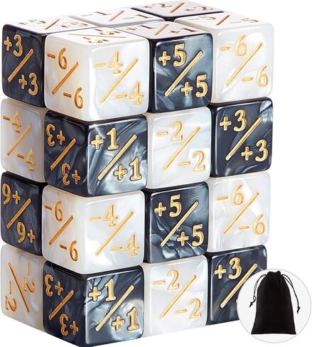 48 Pieces Dice Counters Token Dice D6 Dice Cube Loyalty Counter Dice Compatible with MTG, CCG, Card Gaming Accessory, 2 Styles in Kuwait