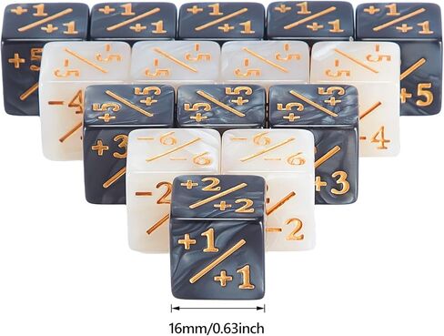 48 Pieces Dice Counters Token Dice D6 Dice Cube Loyalty Counter Dice Compatible with MTG, CCG, Card Gaming Accessory, 2 Styles in Kuwait