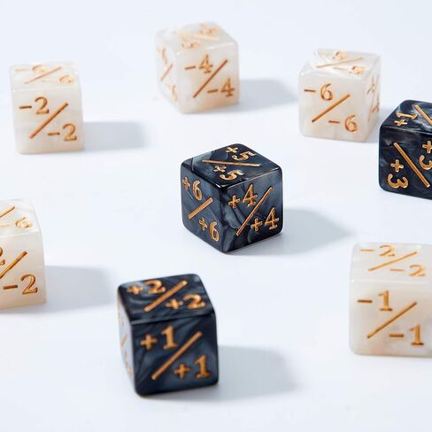 48 Pieces Dice Counters Token Dice D6 Dice Cube Loyalty Counter Dice Compatible with MTG, CCG, Card Gaming Accessory, 2 Styles in Kuwait