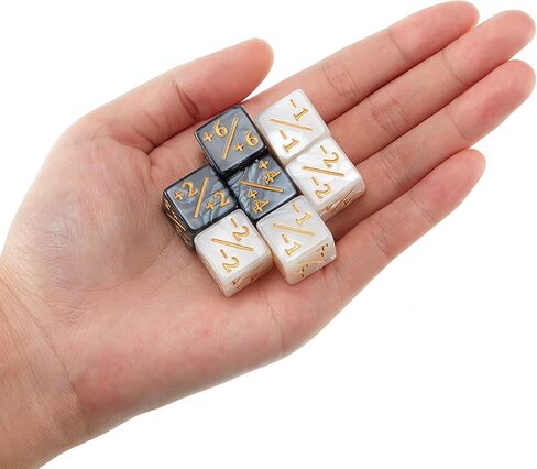 48 Pieces Dice Counters Token Dice D6 Dice Cube Loyalty Counter Dice Compatible with MTG, CCG, Card Gaming Accessory, 2 Styles in Kuwait