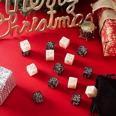 48 Pieces Dice Counters Token Dice D6 Dice Cube Loyalty Counter Dice Compatible with MTG, CCG, Card Gaming Accessory, 2 Styles in Kuwait