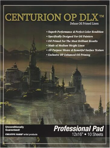 Centurion Artist Canvas Pads for Oil Painting, 11 Ounce Weight, 10 Bleed Proof Sheets, Single 16x20 in in Kuwait