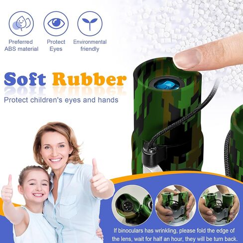 مناظير Obuby الحقيقية للأطفال هدايا لمدة 3-12 سنة للأولاد والبنات 8x21 بصريات عالية الدقة لعبة مدمجة مجهر لمشاهدة الطيور والسفر والتخييم in Kuwait