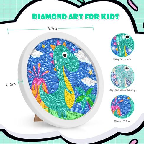 مجموعات الطلاء الماسي 5D من ACSAUMMY للأطفال مع إطار خشبي للفنون والحرف اليدوية الماسية حورية البحر للأطفال الذين تتراوح أعمارهم بين 6-8-10-12 لوحة حفر كاملة حسب الأرقام مجموعات فن الأحجار الكريمة مع إطارات رسم ماسية مقاس 6.7 بوصة in Kuwait