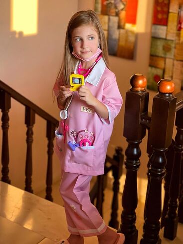 lontakids Kids Animal Doctor Role Play Costume Veterinarian Pretend Play Dress Up Set with Medical Kit in Kuwait