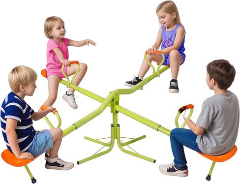 JupiterForce Kids متأرجحة معدات ملعب دوارة مع دوران 360 درجة، لعب ممتع في الهواء الطلق للأطفال والأطفال الصغار والأولاد والبنات والأطفال (مقعدين) in Kuwait