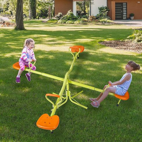 JupiterForce Kids متأرجحة معدات ملعب دوارة مع دوران 360 درجة، لعب ممتع في الهواء الطلق للأطفال والأطفال الصغار والأولاد والبنات والأطفال (مقعدين) in Kuwait
