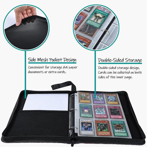 Trading Card Album for Yu-Gi-Oh Cards - 9 Pocket Card Holder Book with Sleeves Compatible with Yugioh Cards, Holds 720+ Cards in Saudi Arabia