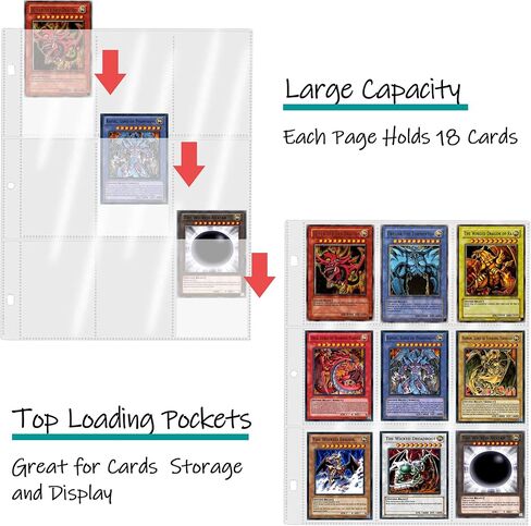 Trading Card Album for Yu-Gi-Oh Cards - 9 Pocket Card Holder Book with Sleeves Compatible with Yugioh Cards, Holds 720+ Cards in Saudi Arabia