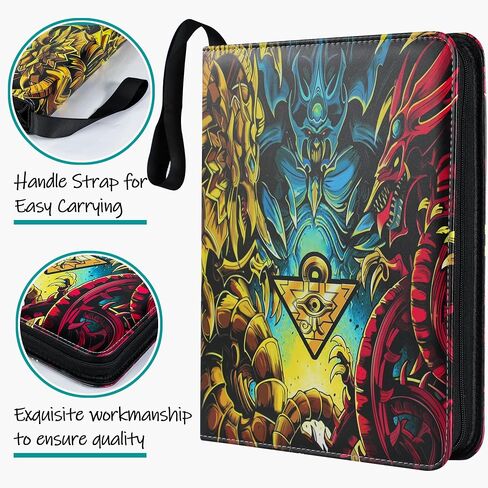 Trading Card Album for Yu-Gi-Oh Cards - 9 Pocket Card Holder Book with Sleeves Compatible with Yugioh Cards, Holds 720+ Cards in Saudi Arabia