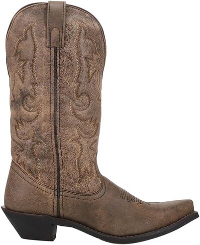 Laredo Womens Access Goat Snip Toe Dress Boots Knee High Low Heel 1-2" - Brown in Saudi Arabia