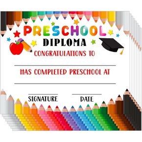 SICOHOME 30PCS Certificate of Awards for Kids 8"x10" Kindergarten Preschool Certificate of Achievement and Recognition for Students Teachers Back to School Classroom Supplies
