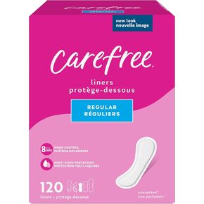 Carefree Acti-Fresh Thin Panty Liners, Unscented, 92 Count, Pack of 1 (Packaging May Vary)