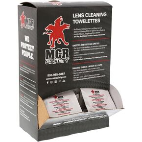 MCR Safety LCT Anti-Fog Anti-Static Lens Cleaning Towelette - 100 Wipes