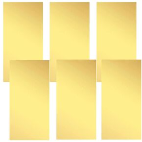 Brass Strip, Brass Shim Stock Assortment, 1" Width x 6" Length, 0.002", 0.004", 0.006", 0.008", 0.012" and 0.016" Thickness, 6 Pieces