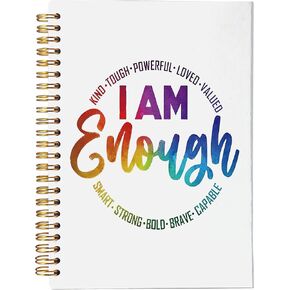 VNWEK Think Happy Thoughts Mental Health Retro Hippie Magic Mushroom Spiral Notebook Journal 5.5 x 8.3 inches,Motivational Lined Hardcover Spiral Notebook,Positive Gifts for Women Teen Girls in Kuwait