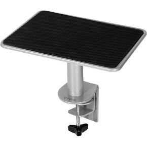 VIVO Clamp-On Universal Height Adjustable Ergonomic Computer Monitor and Laptop Riser, Tabletop Desk Stand, C-Clamp Design, Black, STAND-V000SCB