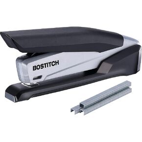 Bostitch Office InPower Spring-Powered Desktop Stapler, 20 Sheet Capcity, Built in Remover, Blue (1122)