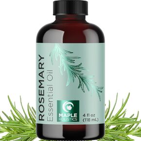 Pure Rosemary Essential Oil for Aromatherapy - Undiluted Rosemary Oil for Hair Skin and Nails - Cleansing Rosemary Essential Oil for Diffusers Plus Hair Oil for Enhanced Shine and Dry Scalp Treatment