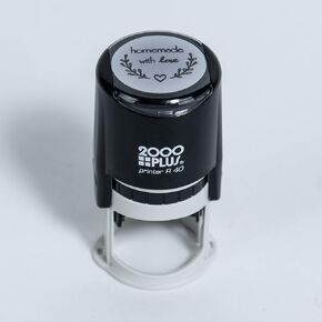 Handmade for You Stamp / 2000 Plus Self Inking DIY Homemade Craft Stamper / 1 9/16" Small Black Imprint Art Fair Small Business/Made in The USA