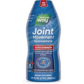 Nature's Way Joint Movement Glucosamine, Chondroitin, and MSM with Vitamin D3, Promotes Healthy Bones and Muscle Function*, Berry Flavored, 16 Fl. Oz.