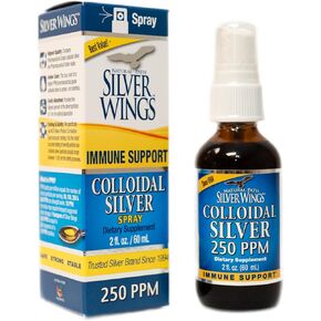 Natural Path Silver Wings Colloidal Silver 250ppm (1250mcg) Spray Top 2 Fl Oz. - Enhanced Immune Support Supplement