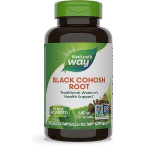 Nature's Way Black Cohosh Root, Traditional Support for Women's Health*, 540 mg, 180 Vegan Capsules