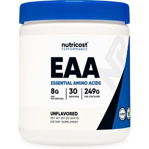 Nutricost EAA Powder 30 Servings (Fruit Punch) - Essential Amino Acids - Non-GMO, Gluten Free, Vegetarian Friendly