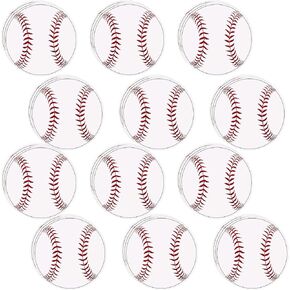 Tenceur 80 Pcs Football Party Cutout Football Party Decorations Paper Football Cut Outs with Glue Point Dots Sports Bulletin Board Decorations for Sports Theme Classroom Birthday, 5.91 Inch
