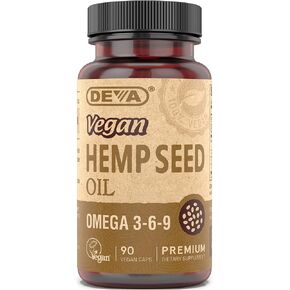 Deva Nutrition Vegan Hemp Oil Capsules, 90 Count
