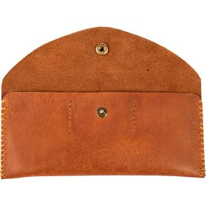 The Antiq: Leather Currency Pouch, Money Bag with 3 Card Slots, Handmade Genuine Leather Currency Organizer For Men & Women, Dollar Bills Holder, Bills Organizer (Brown)