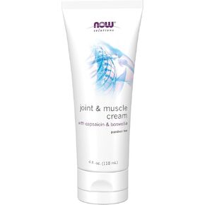 NOW Solutions, Joint & Muscle Cream with Capsaicin and Boswellia, Paraben Free, 4-Ounce