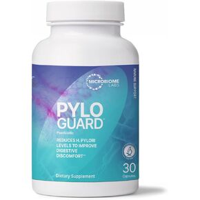 Microbiome Labs PyloGuard - Patented Lactobacillus reuteri DSM17648 Drink Mix - Gut Health & Immune Support Supplement - Mixed Berry Flavored Postbiotic (30 Capsules, Add Contents to Water)