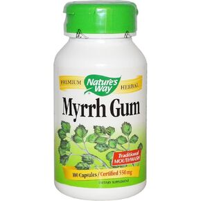 Nature's Way Myrrh Gum Tree Resin, Traditional Digestive Support*, 1,100mg Per Serving, 100 Capsules (Packaging May Vary)