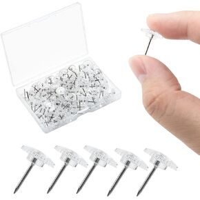LAGEBONA 120 Count Push Pins,Black Thumb Tacks,Suitable for Cork Board,Wall Hanging, Bulletin Board