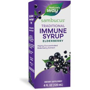 Nature's Way Sambucus Original Black Elderberry Syrup, Traditional Immune Support*, Berry Flavored, 8 Fl. Oz.