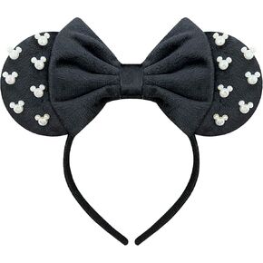 Trnerm Mouse Ears for Women Purple Velvet Mouse Ears Headband Halloween Mouse Ears Halloween Headband for Adult Kid