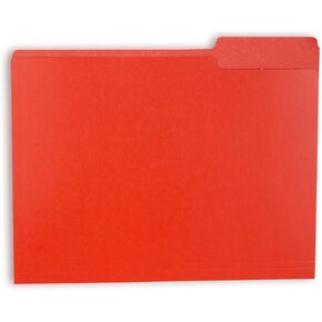 Colored File Folers,18 Packs Letter Size Paper File Folders,9 Assorted Colors,1/3-Cut Tab