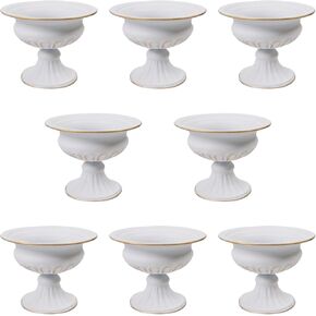 QUTUNI 8Pcs Metal Flower Vase, 4.72in Height Gold Wedding Centerpiece Indoor Table Decoration Centrepiece Flower Arrangement Planter for Birthday Wedding Home Decoration