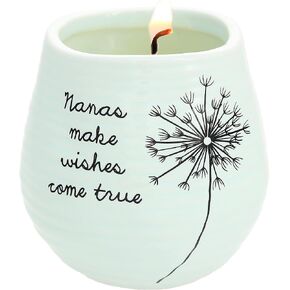 Pavilion Gift Company 77114 Plain Dandelion Always Wished for a Friend Like You White Ceramic Soy Serenity Scented Candle