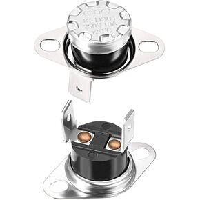 uxcell KSD301 Thermostat 70°C/158°F 10A N.C Adjust Snap Disc Temperature Switch for Microwave,Oven,Coffee Maker 2pcs