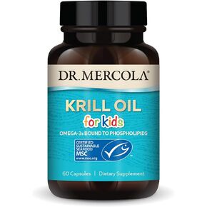 Dr. Mercola, Krill Oil for Kids, 30 Servings (60 Capsules), Source of Omega 3 Fatty Acids, MSC Certified, Non GMO, Soy Free, Gluten Free