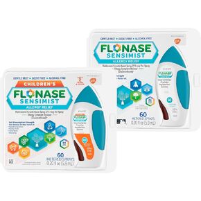 Flonase Sensimist Allergy Relief Nasal Spray Non-Drowsy Allergy Medicine for Kids and Allergy Medicine for Adults, Gentle Mist Multipack - 120 Sprays Total (2 Bottles of 60 Sprays)