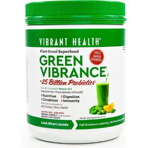 Vibrant Health, Green Vibrance, Vegan Superfood Powder, 60 Servings (FFP)
