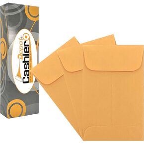 500 Cashier Depot #3 Coin Envelopes, 2 1/2" X 4 1/4", Premium 24lb Paper, 500/Box (Kraft)