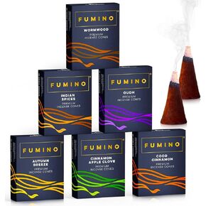 Fumino® Fresh Incense Cones Multipack Bundle 6 Boxes 120 Cones Masala Agarbatti Joss Scent Fragrance for Relaxation and Meditation, Home and House Décor in Saudi Arabia