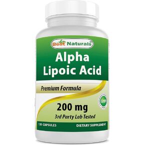 Best Naturals Alpha Lipoic Acid 200 Mg 120 Capsules (120 Count (Pack of 2))