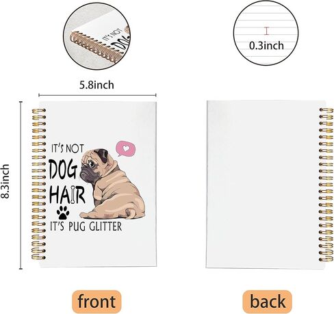 VNWEK Hot Pink Preppy Spiral Notebook Journal,Preppy Trendy Lined Hardcover Spiral Notebook 5.5 x 8.3 inches,Leopard Cheetah Lightning Bolt XOXO Spiral Notebook,Gifts for Teen Girls in Kuwait