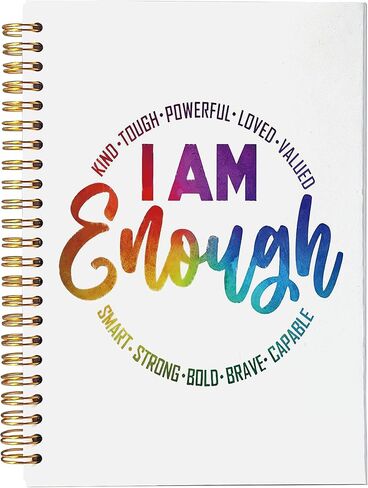 VNWEK Think Happy Thoughts Mental Health Retro Hippie Magic Mushroom Spiral Notebook Journal 5.5 x 8.3 inches,Motivational Lined Hardcover Spiral Notebook,Positive Gifts for Women Teen Girls in Kuwait